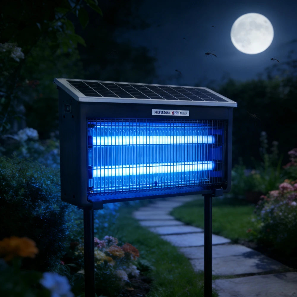 Lampe Anti-Moustiques Solaire JOYINLED avec Lumière UV - Piège Électrique Étanche pour Jardin et Camping