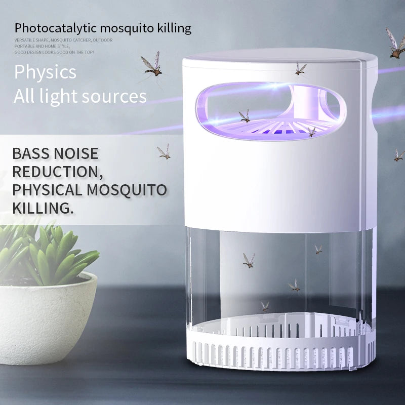 Lampe Anti-Moustiques Sans Fil USB Silencieuse - Aspiration Automatique pour Maison et Camping
