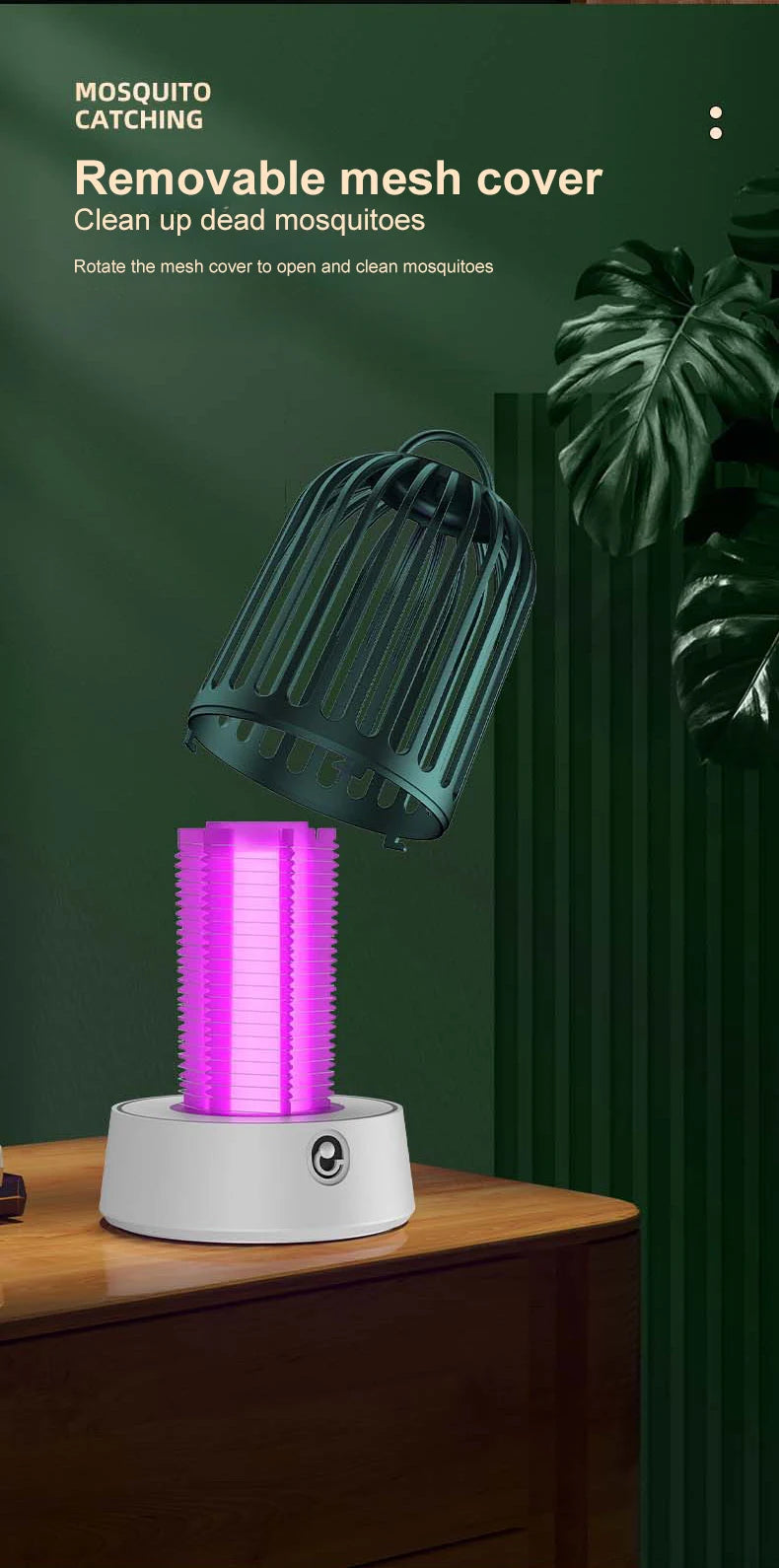 Lampe Anti-Moustiques Électrique Rechargeable avec Veilleuse - Répulsif Portable pour Chambres et Extérieur
