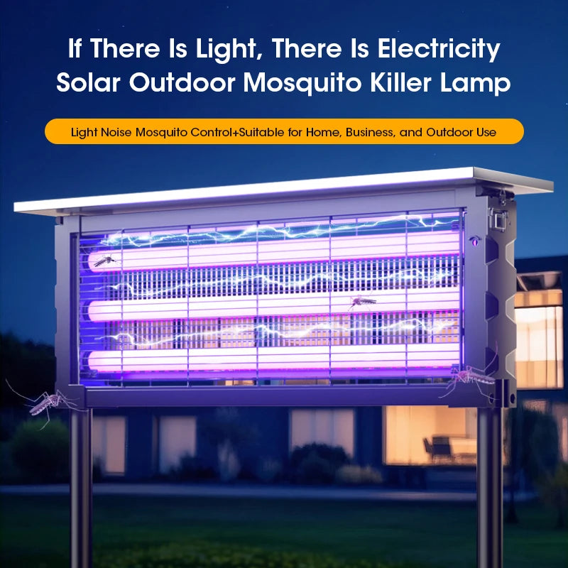 Lampe Anti-Moustiques Solaire NOCCLILI - Piège Électrique Grande Surface Étanche pour Jardin, Patio et Camping