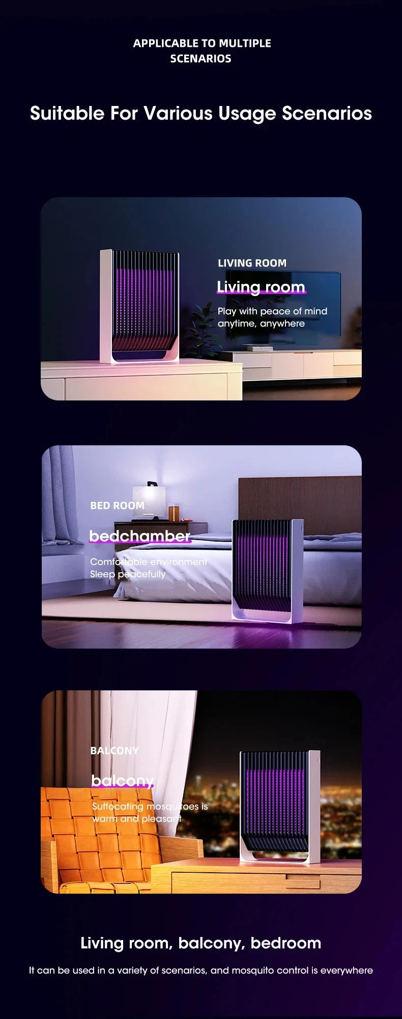 Lampe Anti-Moustiques Électrique Black Knight B2000V - Tue-Mouches UV Ultraviolet pour Camping et Maison