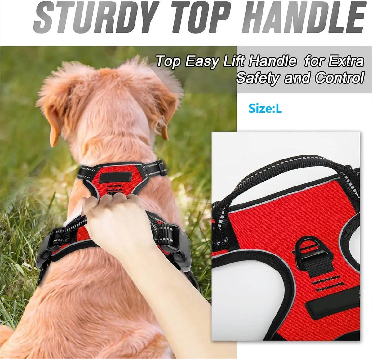 Harnais Chien Anti-Traction avec Attache Frontale – Réfléchissant & Ajustable