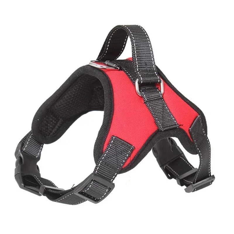 Harnais chien réfléchissant anti-traction en polyester – Ajustable XS à L