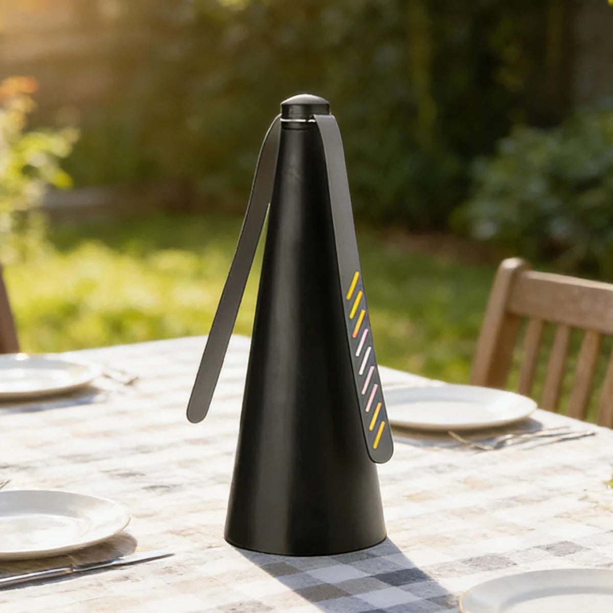 Ventilateur Anti-Mouches de Table - Répulsif Électrique Silencieux pour Repas Extérieurs, Barbecue et Camping