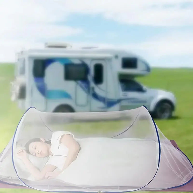 Moustiquaire de Camping Pliable Portable - Tente Anti-Moustiques Sans Installation pour Voyage et Extérieur