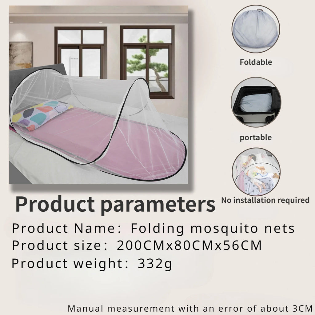 Moustiquaire de Camping Pliable Portable - Tente Anti-Moustiques Sans Installation pour Voyage et Extérieur