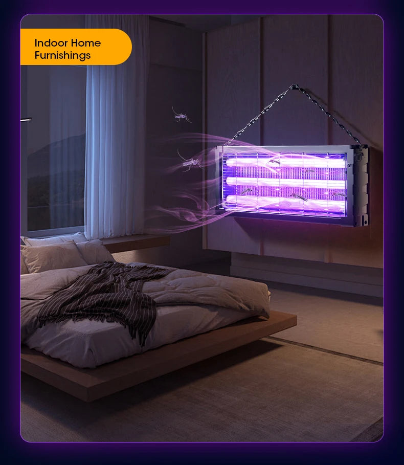 Lampe Anti-Moustiques Solaire NOCCLILI - Piège Électrique Grande Surface Étanche pour Jardin, Patio et Camping