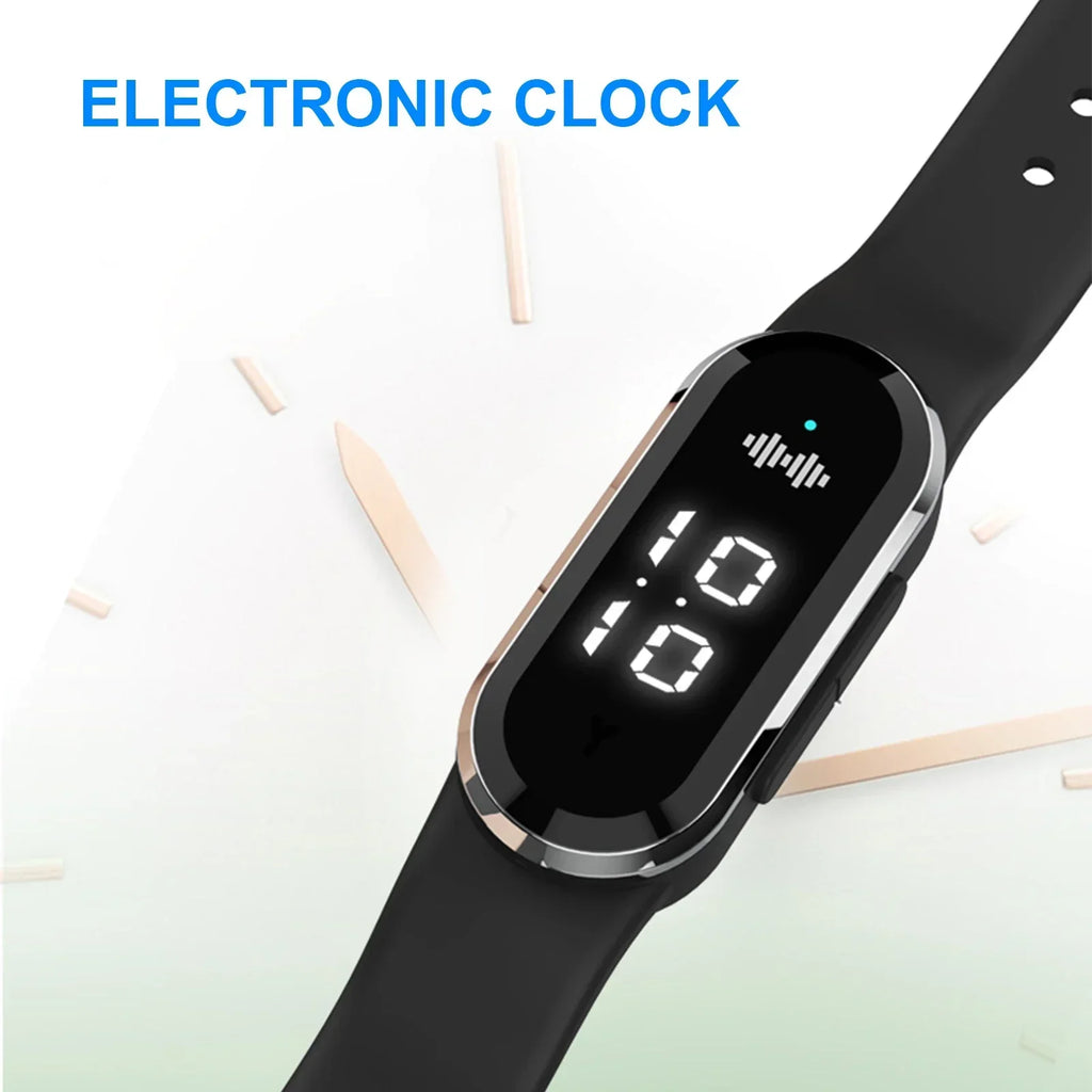 Bracelet Anti-Moustiques à Ultrasons avec Horloge - Rechargeable USB