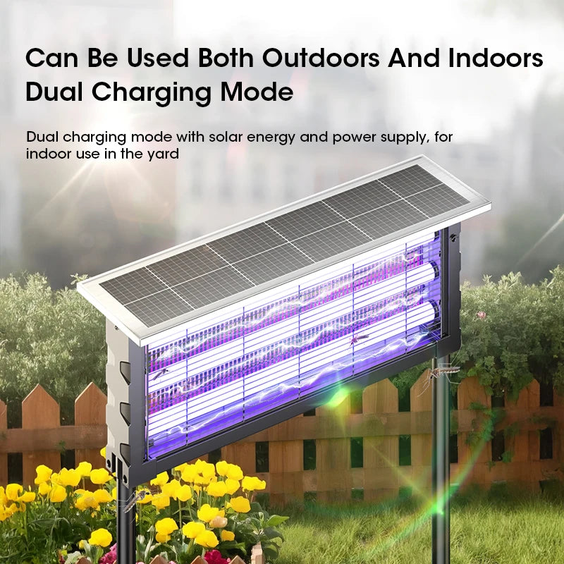 Lampe Anti-Moustiques Solaire NOCCLILI - Piège Électrique Grande Surface Étanche pour Jardin, Patio et Camping