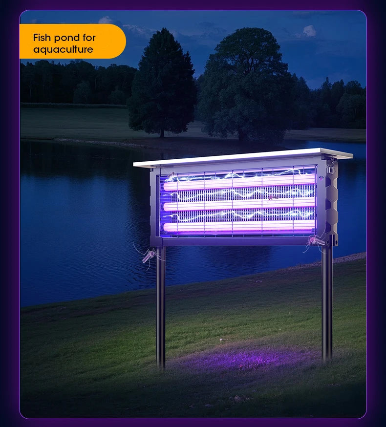 Lampe Anti-Moustiques Solaire NOCCLILI - Piège Électrique Grande Surface Étanche pour Jardin, Patio et Camping